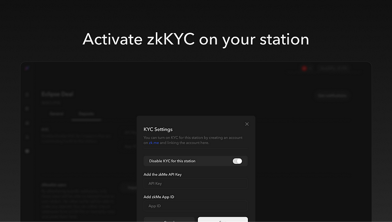 Activate zkKYC on your station